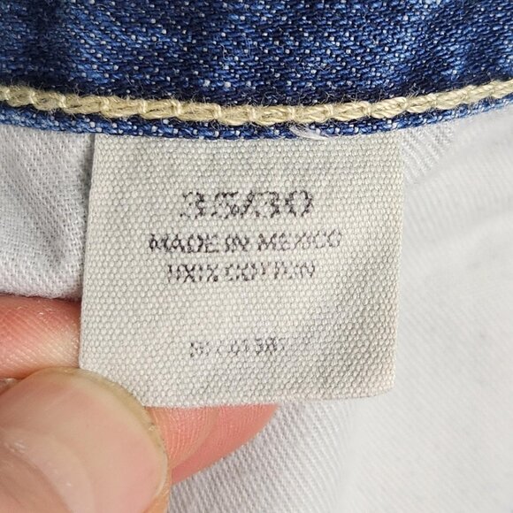 Polo Ralph Lauren Jeans Mens 35x30 Blue Classic Fit 5 Pocket Straight Leg Denim - Picture 10 of 11